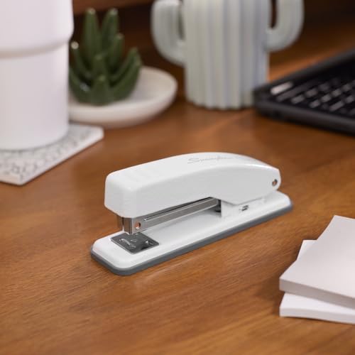 Swingline Stapler, Cub Compact Desktop Stapler, 20 Sheet Capacity, Metal, Arctic White (S701067) - color: White