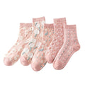 Lavish Lavender Argyle Frill Socks for Women, Dress Socks - color: 5pair-pink
