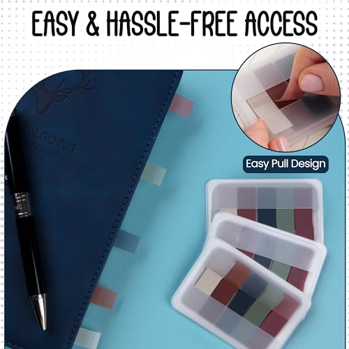 Essex Wares - 300 Pieces, 5 Warm Colors, Transparent Sticky Notes Tabs - color: Warm Colors