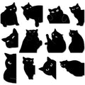 Yasest Magnetic Bookmarks-12 Pcs Bookmarks Black Cat Gifts for Book Lovers - style: AB