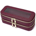 Pinkmik Double Layer Makeup Bag, Burgundy, Double SLIM - color: B3/Burgundy, size: 2-Layer SLIM