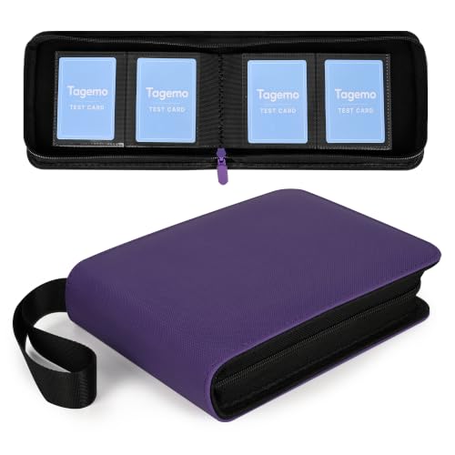 2 Pocket Mini Card Binder - Small Trading Card Album with Zipper,80 Pockets PU Leather Holder, Side-Loading Small TCG Binder for Standard Anime & Sports Cards - color: Purple, size: 2-Pocket