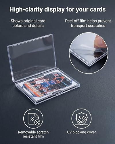 9-Card Acrylic Trading Card Display Frame with Slim UV Card Holders - size: 9 Cards Small