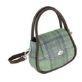 Glen Appin Harris Tweed 'Buchan' Round Mini Handbag - color: Faded Green Stewart