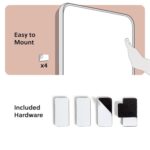 U Brands 11 x 14 Modern Bevel Dry Erase Board, Wood Grain Print, Includes Magnetic Marker and Magnet, Ghost-Free Surface - color: Wood Grain