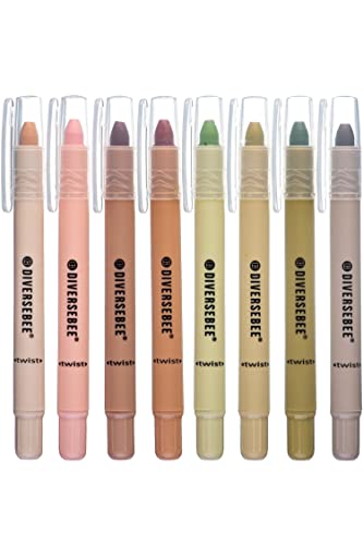 DIVERSEBEE Bible Highlighters and Pens No Bleed, 8 Pack Assorted Colors Gel Highlighters Set, Cute Bible Markers Study Journaling School Supplies and Accessories (Earthy) - color: Earthy