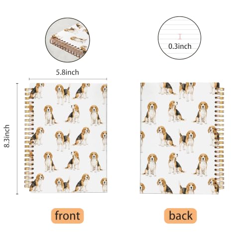 VNWEK Beagle Dog Spiral Notebook Journal 5.5x8.3 Inch - color: Beagle