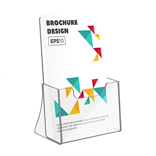 NIUBEE Acrylic Bi-Fold Brochure Holder 8.5 x 5.5, Flyer Holder Stand,2 Pack - size: 8.5" x 5.5", style: 2 Pack
