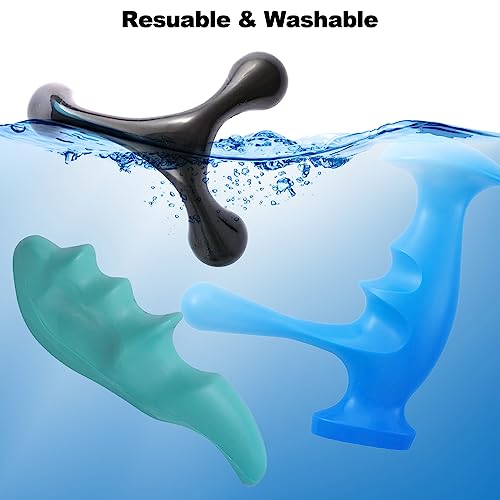 Manual Trigger Point Massage Tool and Thumb Saver for Full Body Deep Tissue Massage, Set Include 1 Green Thumb Protector Tool 1 Palm Urchin Massage Tool Hand Held 4-Legged Massage Knobs