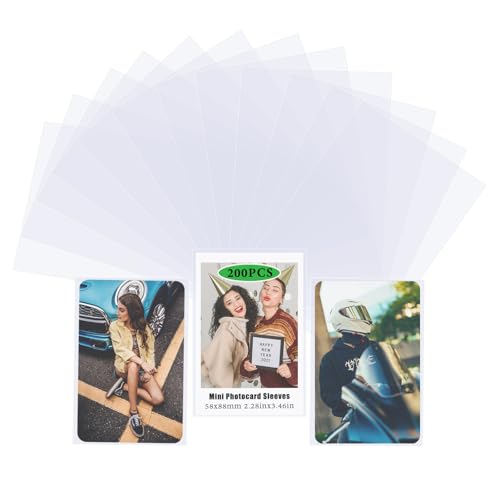 Kpop Card Sleeves, 58x88mm Photo Protector for Polaroid Instax Mini - color: Clear/200, size: 58x88mm