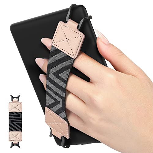 MoKo Security Hand-Strap for 6-8" Kindle eReaders Fire Tablets, Rose Gold - color: 1-c-rose Gold, style: Patterned Strap