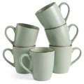 famiware Venus Coffee Mugs Set of 6, 13 oz Ceramic Stoneware Mug Cup Set - color: Light Green, size: 6pcs