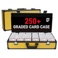 6 Row 250+ TSA Combination Lock Trading Deck Cases Graded Card Case Psa Graded Card Storage Box Psa Slab Case (Hexagonal prism, YELLOW) - color: YELLOW