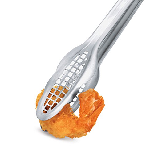 Cuisipro Stainless Steel Narrow Grill/Fry Tongs, 12-1/2-Inch - size: 12-1/2-Inch