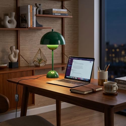Creative Mid-Century Modern Bud Table Lamp for Home&Office, Hunter Green - color: Hunter Green