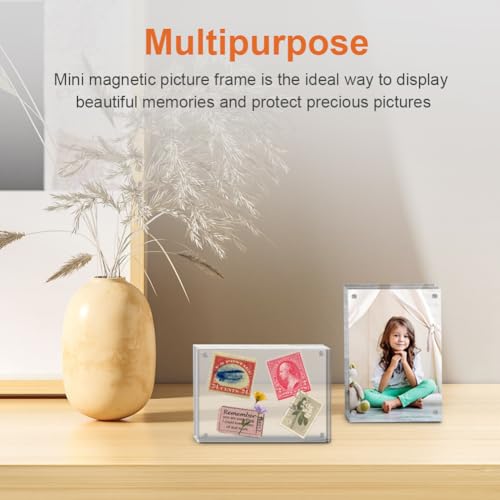 8 Pack Mini Acrylic Picture Frames 2.5 x 3.5 Inch - size: 2.5X3.5