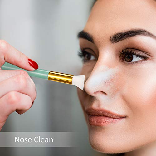 20 Pcs Eyelash Shampoo Brushes,Lash Shampoo Brush Lash Extension Brushes for Cleansing Peel Off Blackhead Remover Tool ﻿ - color: Mint Green
