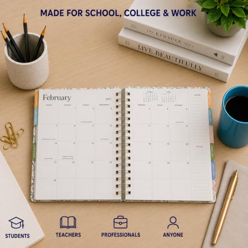 WORLD TRAVELER Academic Planner School Organizer Jul 2026-Dec 2027, 7"x9" - color: Bloom Floral