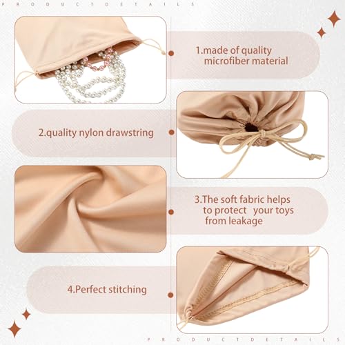 20 Pcs Satin Game Storage Bags for Women Men, S,M,L, Caramel Color - color: Caramel Color, size: S,M,L