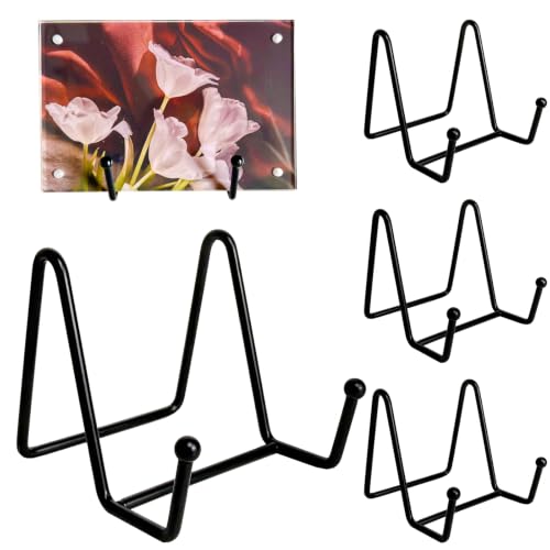 4PCS Iron Plate Stands for Display 3 Inch, Metal Frame Holders for Picture - size: 4PCS 3IN