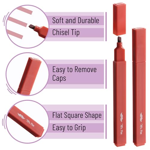Mr. Pen- Aesthetic Highlighters No Bleed, 8 Pack, Assorted Colors | Chisel Tip, Cute Highlighters Assorted Colors for Journaling, Highlighting, Underlining, Fast Dry, Back to School Supplies - color: Jewel Tones, size: 8 Pack