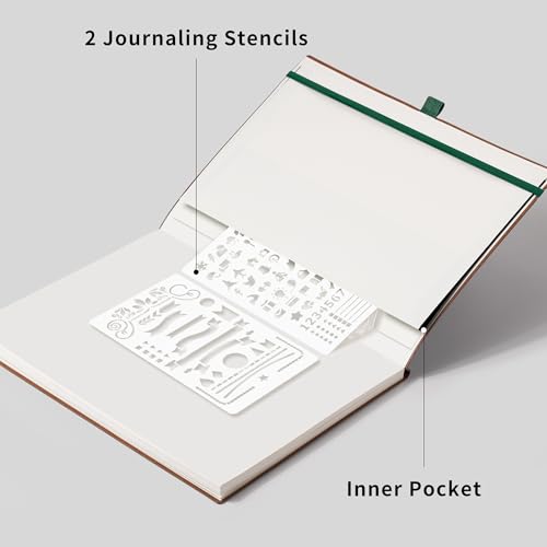 RETTACY Dotted Journal Notebook, 96 Pages, A4 Large Size (8.5'' x 11'') - color: Dark Green, style: Dotted