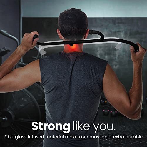 LiBa Back Massager Trigger Point Cane, Deep Tissue Back Neck Massager Black - color: B. Black (1 Pack)