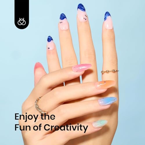 Beetles Blooming Gel Nail Polish HEMA Free with Nail Brush 1 Pcs 20ml - color: B-Clear-1