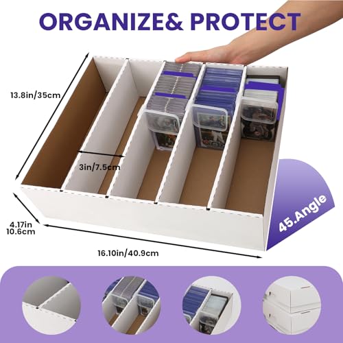 1 Pack Toploader Trading Card Storage Box,5Row 3200 Count Card Box,Bulk Box - size: 1-PACK