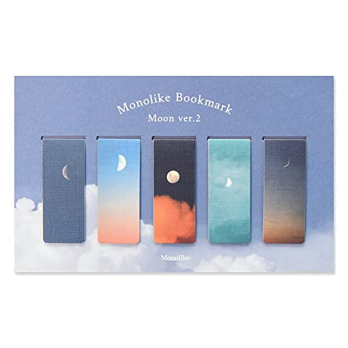 Monolike Magnetic Bookmarks Moon Ver.2, Set of 5 - color: Moon Ver.2
