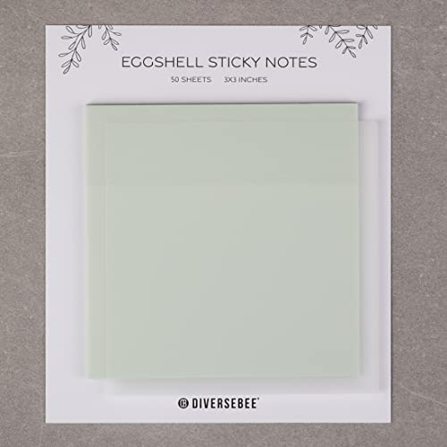 DiverseBee 50 Sheets Pastel Transparent Sticky Notes, 3x3” Clear Sticky Tabs, Translucent Page Flags Book Markers Stickers, Planner Accessories, Bible Journaling Study Office Supplies (Eggshell) - color: Eggshell