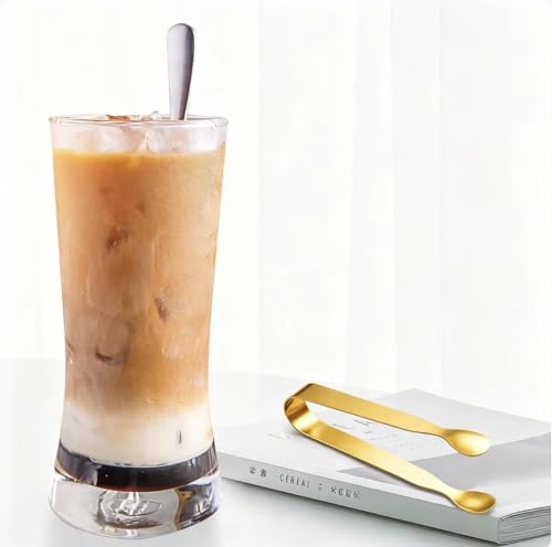 6PCS Golden Ice Tongs Mini Sugar Tongs, Stainless Steel Tiny Kitchen Tongs - size: 6 pieces, Golden