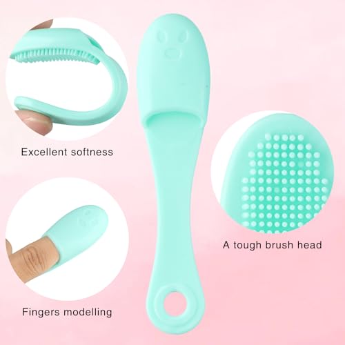8 Pack Pore Brush for Face, Nose Scrubber for Removing Blackhead, Silicone Manual Facial Scrubber