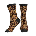 Crew Athletic Socks Funny Crazy Casual Sports Novelty Dress Socks for Women Men Running Hiking - color: Leopard