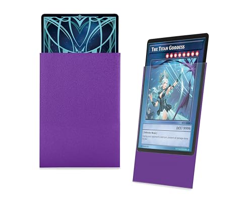 TitanShield (150 Sleeve,Purple) Small Japanese Sized Trading Card Sleeves Deck Protector for Yu-Gi-Oh, Cardfight!! Vanguard & More - color: Purple