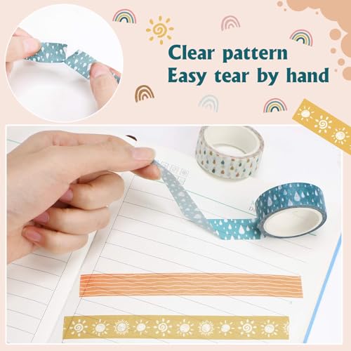 TaoBary 33 Rolls Washi Tape Set, 15mm Holiday Seasonal,Charming Style - style: Charming Style