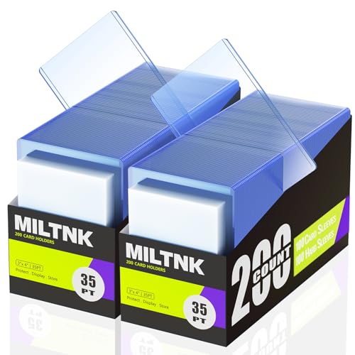 400 Card Sleeves Hard, 3×4 Trading Card Holder (200 Hard+200 Soft) - size: 200 Hard Sleeves + 200 Soft Sleeves
