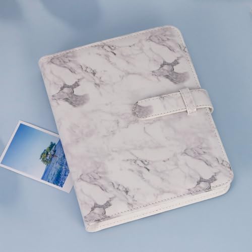 256 Pockets Photo Album for 2x3 Inch Photo, Kpop Photocard, Leather Cover, Photo Album Book Fit for Fujifilm Mini 12/11/9/8/EVO/Link/Liplay Instant Flims (White marble, 256 Pockets) - color: White marble, size: 256 Pockets
