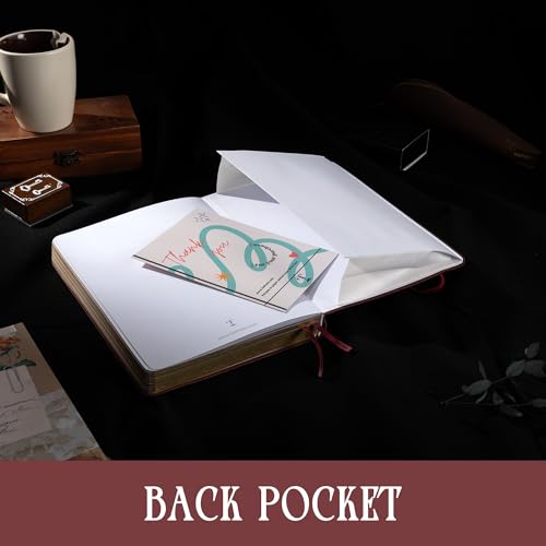 TIEFOSSI A5 Dotted Journal for Women & Men, 160 GSM Thick Paper - color: Red, size: Dotted