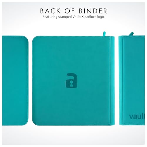 Vault X 12 Pocket Zip Trading Card Binder 480 Cards Exo-Tec (Teal) - color: Teal, size: 12 Pocket