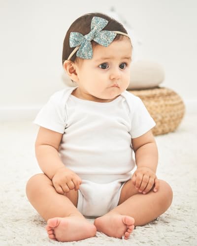 doboi 10PCS Baby Headbands Nylon Hair Bows for Girls Infant Newborn - color: beige