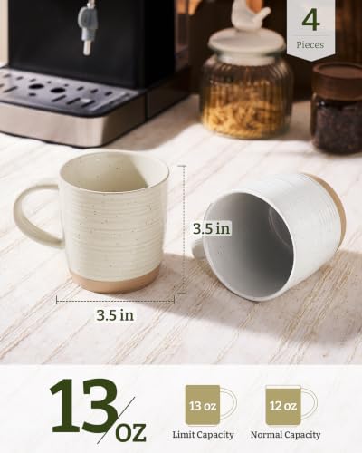famiware Coffee Mugs Set of 4, 13 oz Mug Set, Ceramic Cup Set with Handle - color: Constellation-Multi-color, size: 4 Count (Pack of 1)