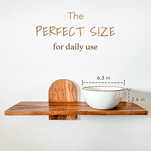 Mora Ceramic Bowls For Kitchen, 28oz - Bowl Set of 4 - For Cereal, Salad, Pasta, Soup, Dessert, Serving etc - Dishwasher, Microwave, and Oven Safe - For Breakfast, Lunch and Dinner - Vanilla White - color: Vanilla