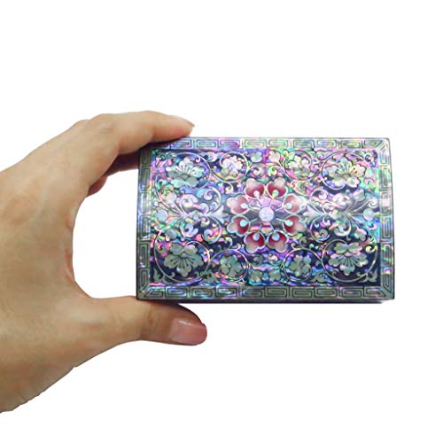 MADDesign Mother of Pearl Trinket Jewelry Box Keepsake Pink Floral