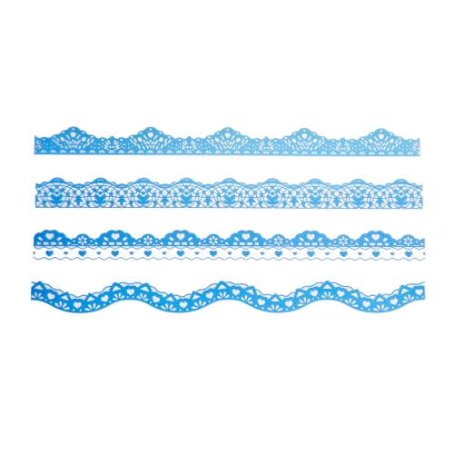 200 Pcs Colorful PET Lace Border Stickers for Toploader & Scrapbook - style: Colorful