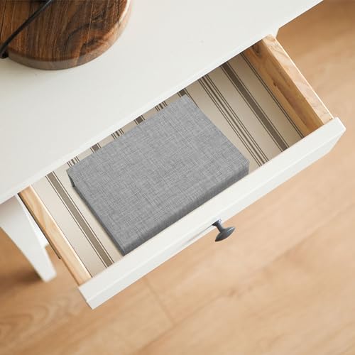 Vienrose Small Photo Storage Box, 5"x7", Linen Postcard Keeper, Gray - color: Gray, size: 5"x7"