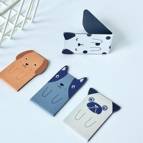 8 Pack Magnetic Bookmark Cute Cat and Dog Book Marks Page Markers Book Markers Clip for Students Teachers Assorted Cat Bookmarks for Funny Book Lovers Gifts