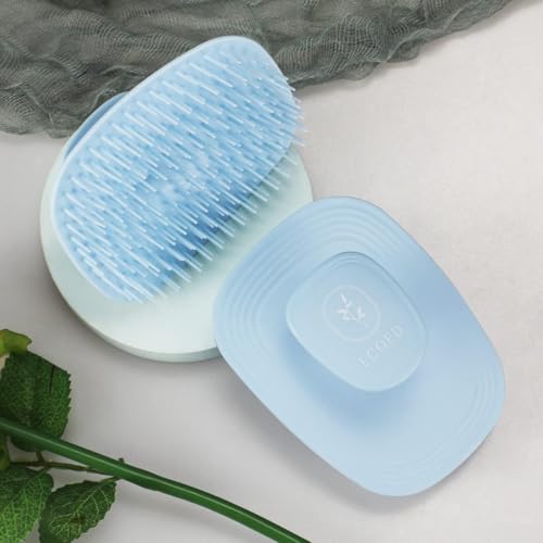 Ecoed 2 PC Scalp Massager Shampoo Brush, Scalp Scrubber & Exfoliator(Blue) - color: Mist Blue, size: 2PC