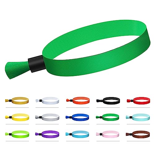 100 Pcs Cloth Wristbands, Disposable Wristbands for Events(Green) - color: GREEN1