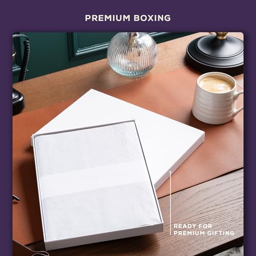 BEECHMORE BOOKS Large Lined Journal Notebook, 8.5" x 11.5" (A4) Hardcover Vegan Leather Executive Diary for Work, Thick 120gsm Paper, Lay-Flat Binding, Gift Box - color: Royal Plum, size: A4 - 8.5" x 11.5" Large
